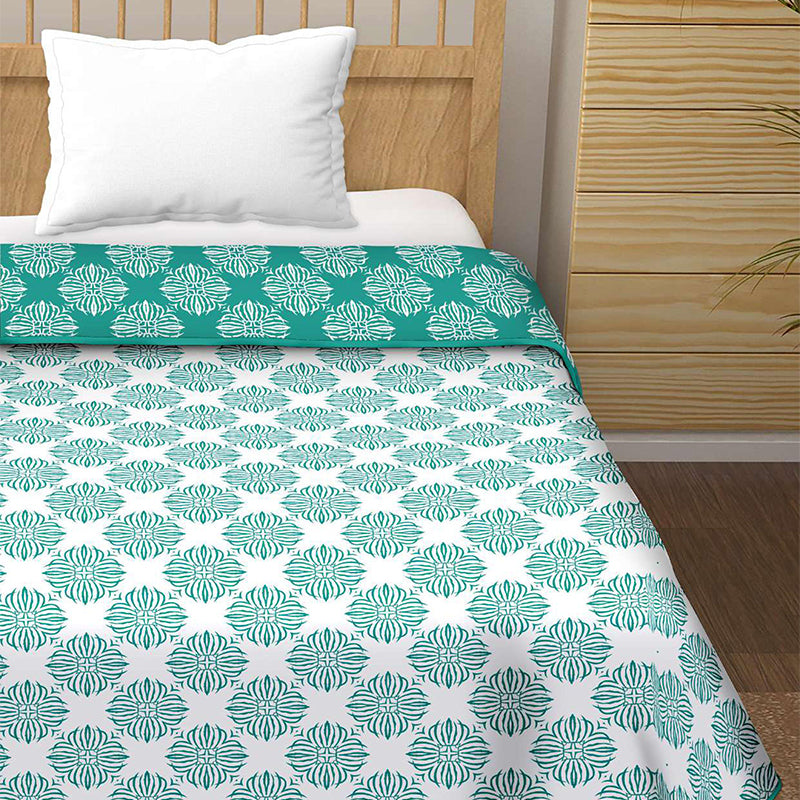 Jaamni Reversible Cotton Dohar (Sea Green)  - 180 GSM media 4