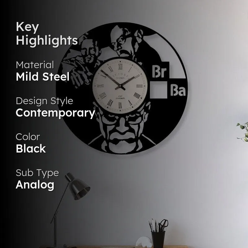 Quirk Steel Analog Wall Clock - Black media 2