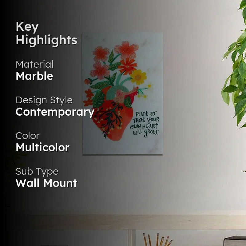 Blooming Heart Marble Wall Accent media 2