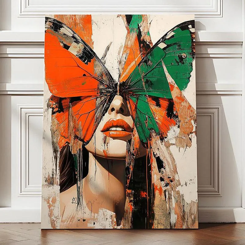Veil of Wings Canvas Modern Wall Art media 4