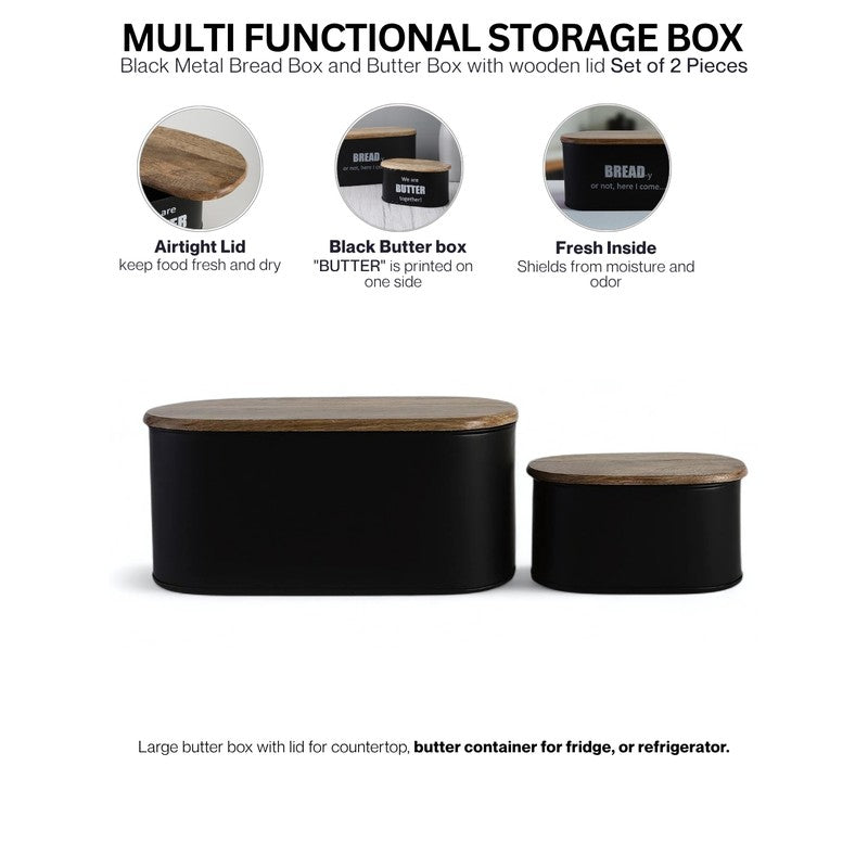 Eco Friendly Storage Bread Box - Two Piece Set media 4