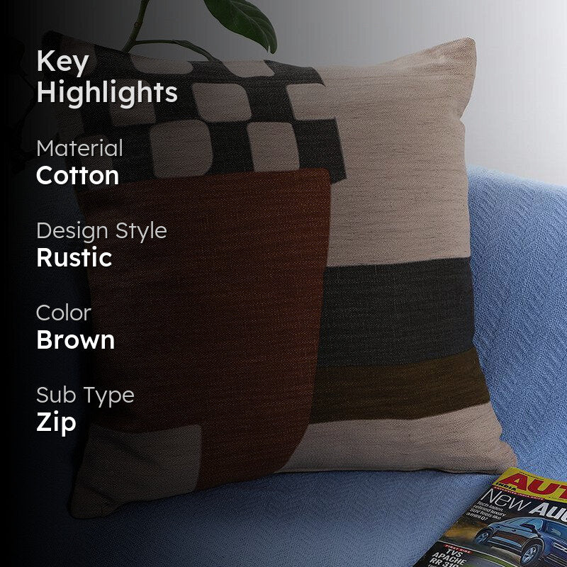 Embla Printed Cotton Cushion Cover media 2