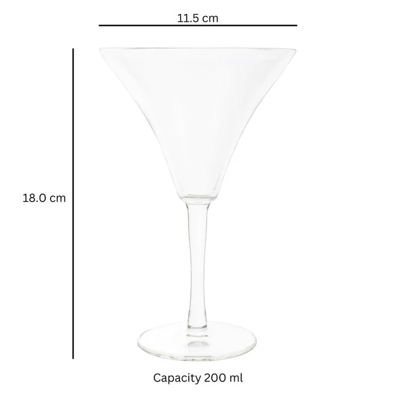 Scarlet Glow Martini Whiskey Glasses(200 mL) - Set Of Two media 6