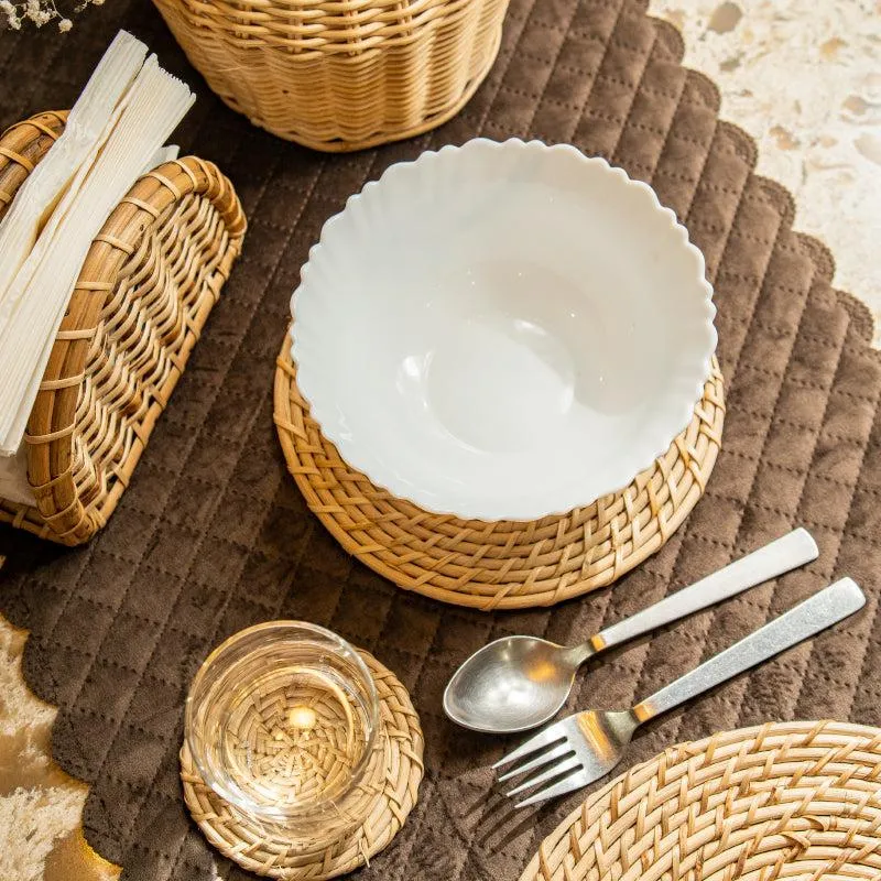 Vrita Rattan Trivet - Set Of Six media 1