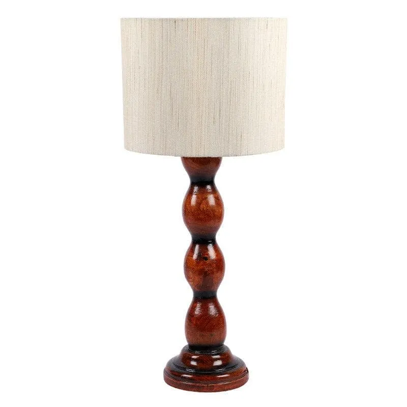 Urbane Winde Fabric Table Lamp - White,Brown media 5