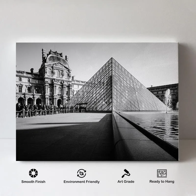 Louvre Pyramid Canvas Wall Painting - Gallery Wrap media 4