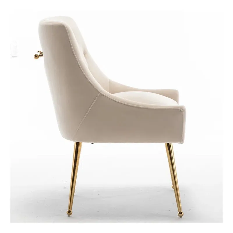 Solmira Neem Wood Accent Chair - Beige media 7