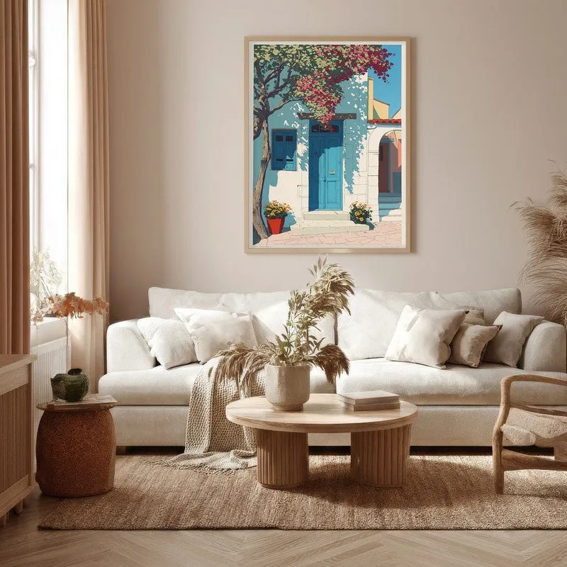 Azurelyn Canvas Wall Painting With Brown Frame media 5