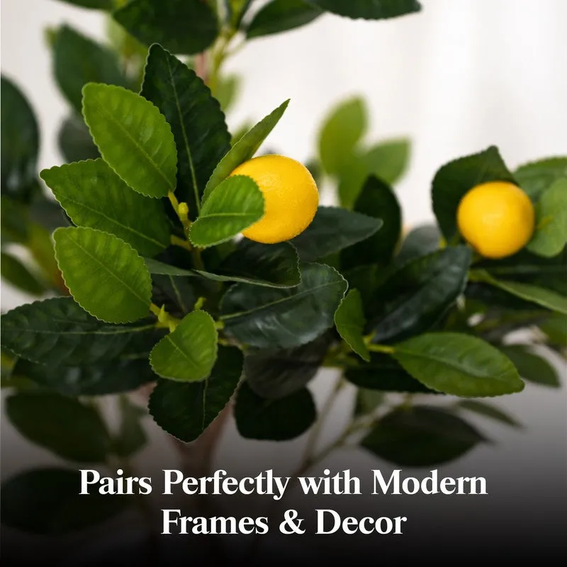 Lemon Aura Artificial Plant With Black Plastic Pot - 93 cm (3.1 ft) media 8