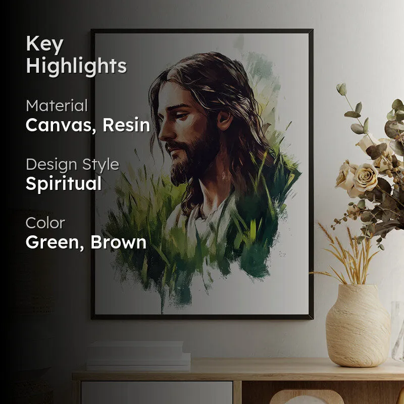Light Of Jesus Wall Art With Resin Frame media 2