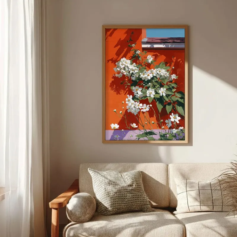 Wallflora Canvas Wall Painting - Brown Frame media 6