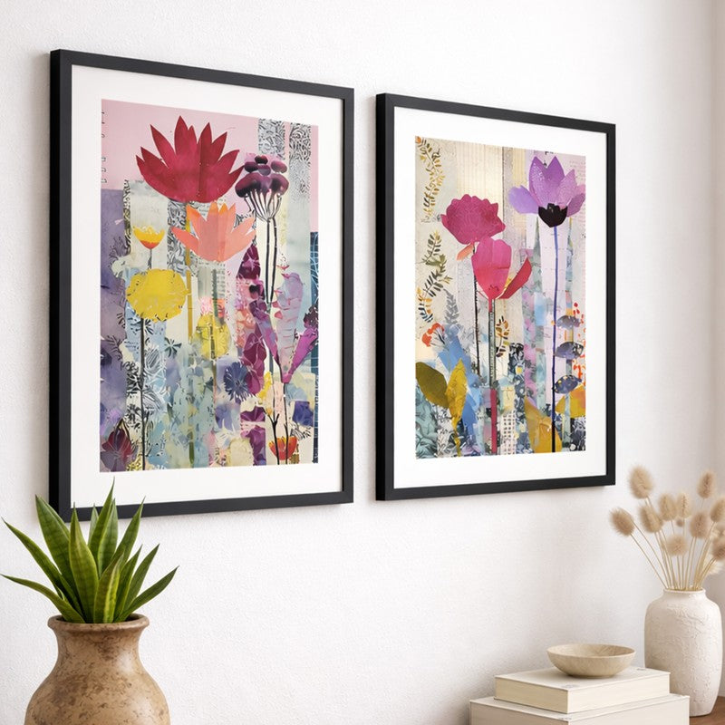 Flora Trance Wall Art With Frame - Set Of Two media 3