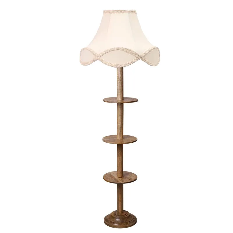 FloraPrism Wooden Floor Lamp - Ivory media 5
