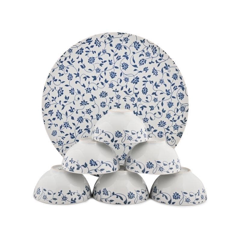 Pop Of Blue Dinner Set - 7 Piece Set media 4