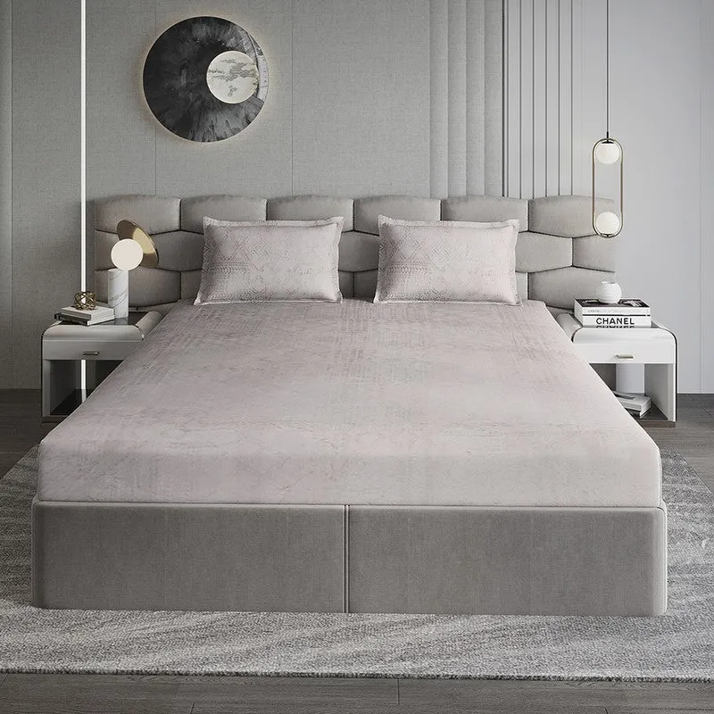 Monte Carlo MuseWeave Bedsheet (Grey) - 280 GSM media 1