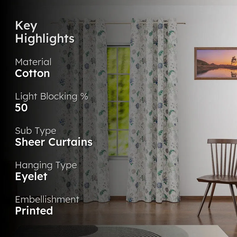 WhiteGarden Cotton Curtain - Set Of Two media 2