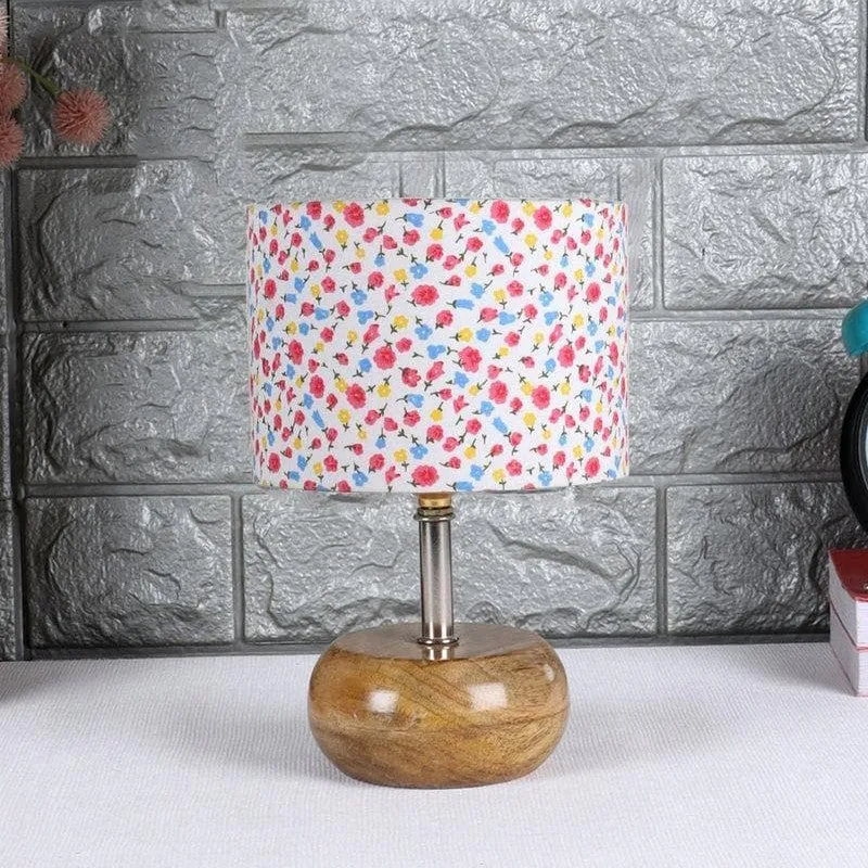 Dainty Floral Fabric Table Lamp - Multicolor media 3