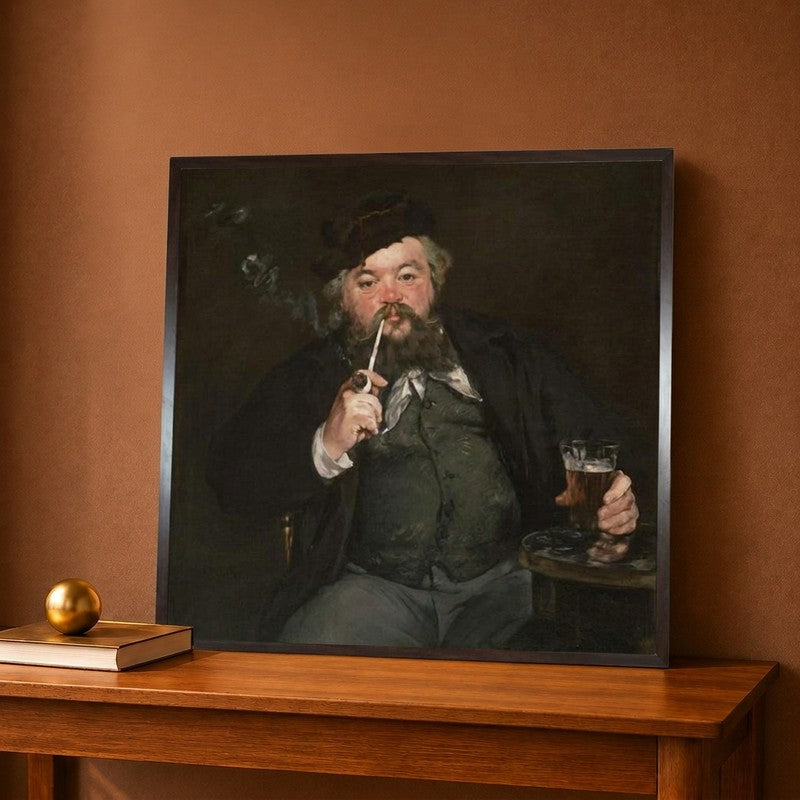 Le Bon Bock 1873 Canvas Wall Painting - 16 x 16 Inches