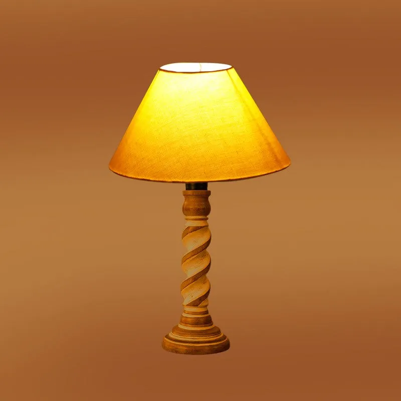 Modera Varo Wooden Table Lamp - Yellow media 7