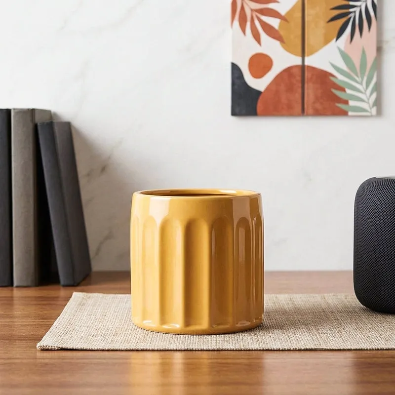 Ugaoo Straits Ceramic Planter - Yellow media 1