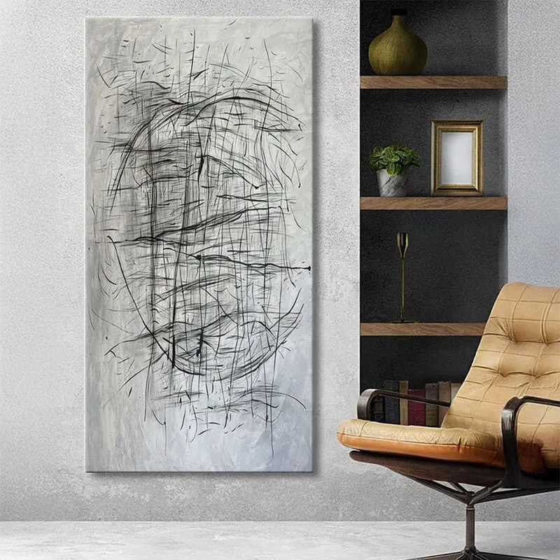 Abstract Sketch Wall Painting media 1