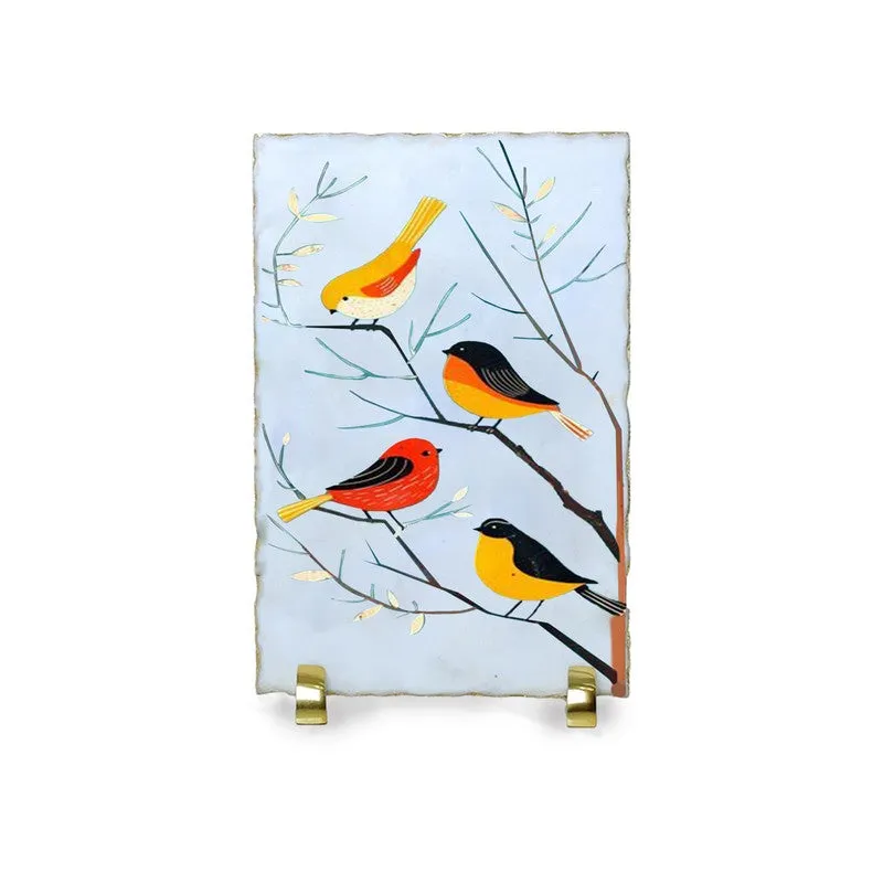 Songbirds on Branchline Marble Showpiece media 3