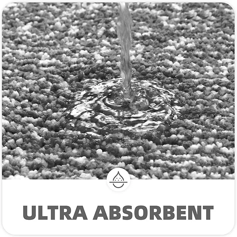 Luxe Anti Skid Bath Mat (Grey) - Set Of Four media 5