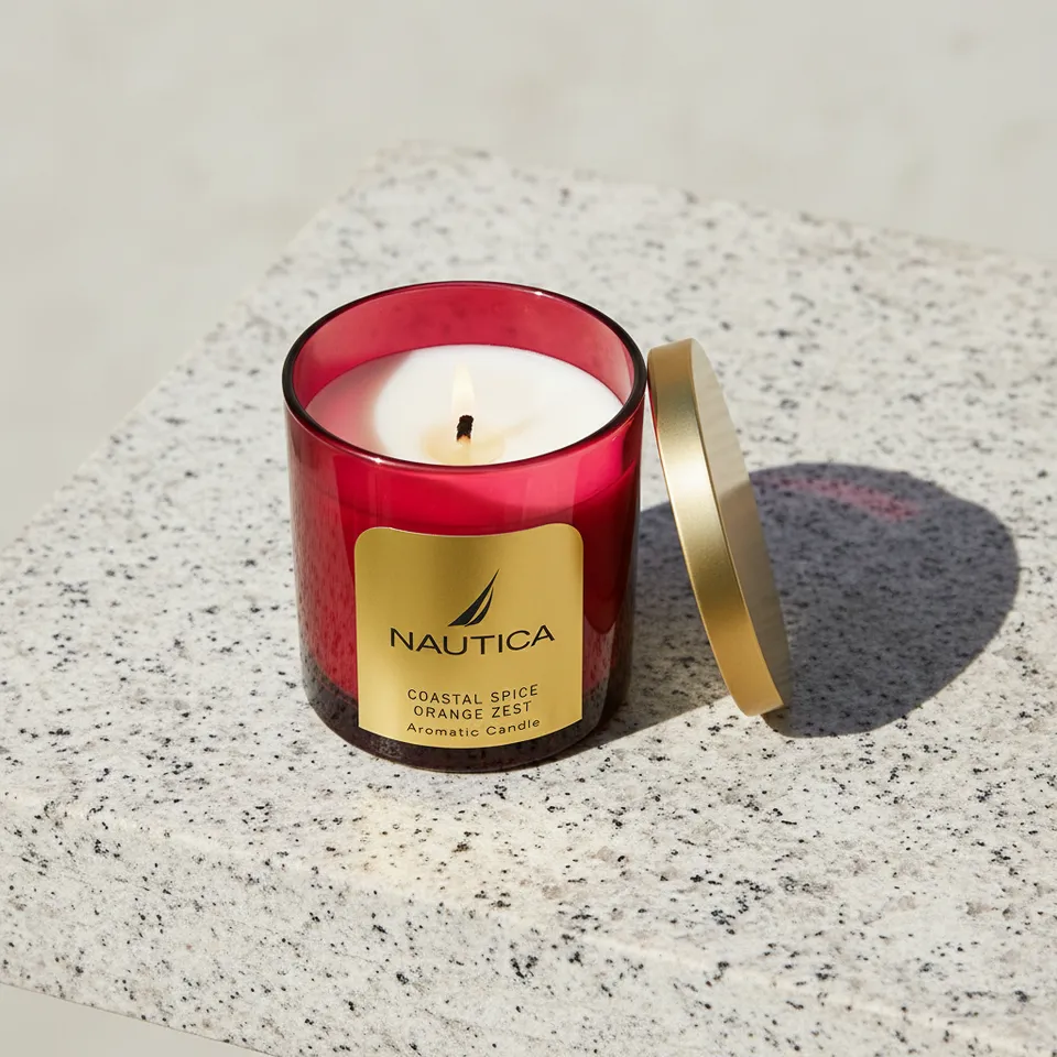 Nautica Mystic Dawn Scented Jar Candle - Coastal Spice & Orange Zest media 1