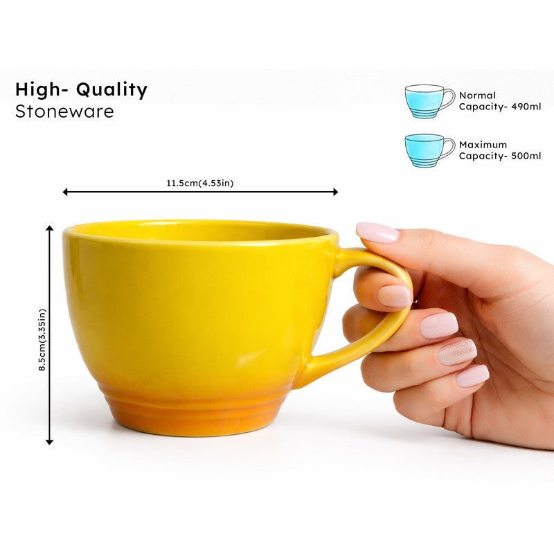 Whimsi Ceramic Coffee Mug (500 mL) - Yellow media 7