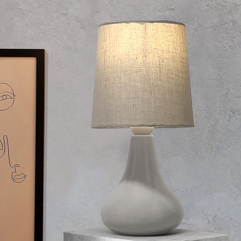 Perses Ceramic Fabric Table Lamp - White media 3