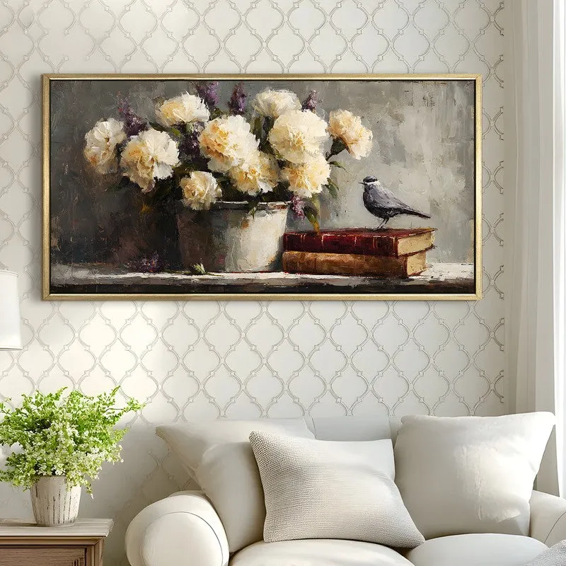 Tranquil Petals Canvas Wall Painting With Frame media 4