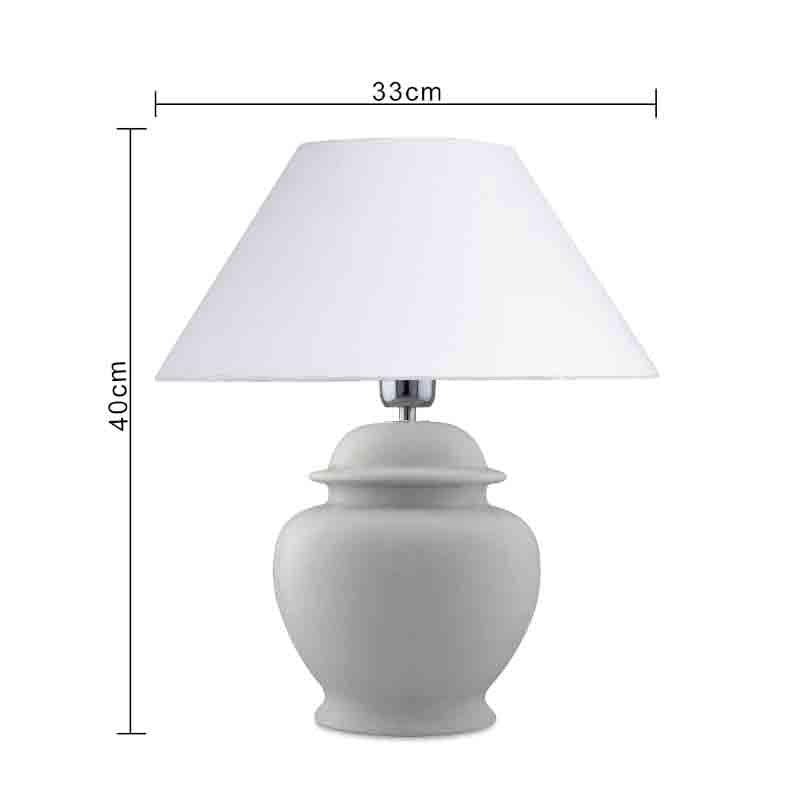 Fancy Ceramic Table Lamp - White media 7