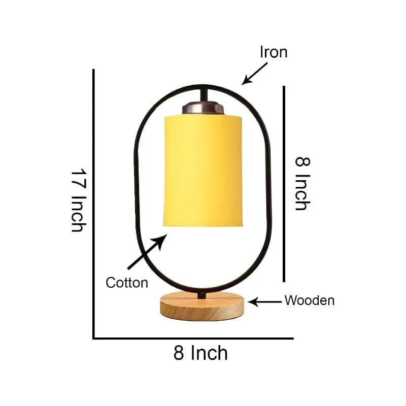 Radiant Echo Fabric Table Lamp - Yellow,Black,Brown media 5