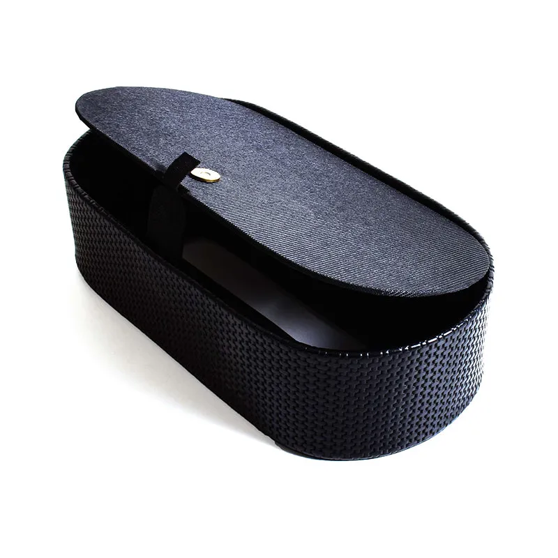 Tishue Curve Faux Leather Tissue Box - Black media 6