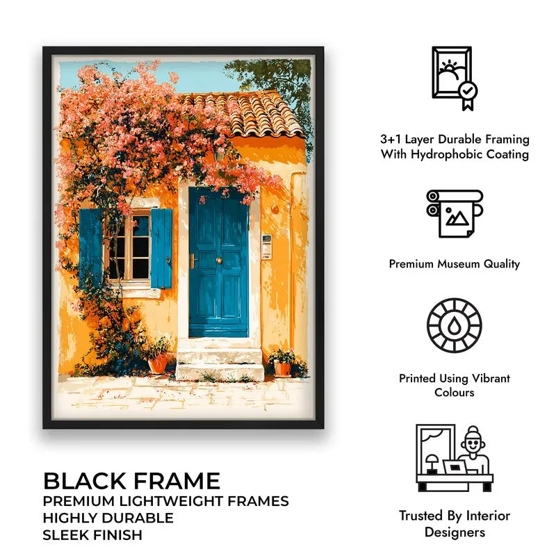 Sunny Day Canvas Wall Painting - Black Frame media 9