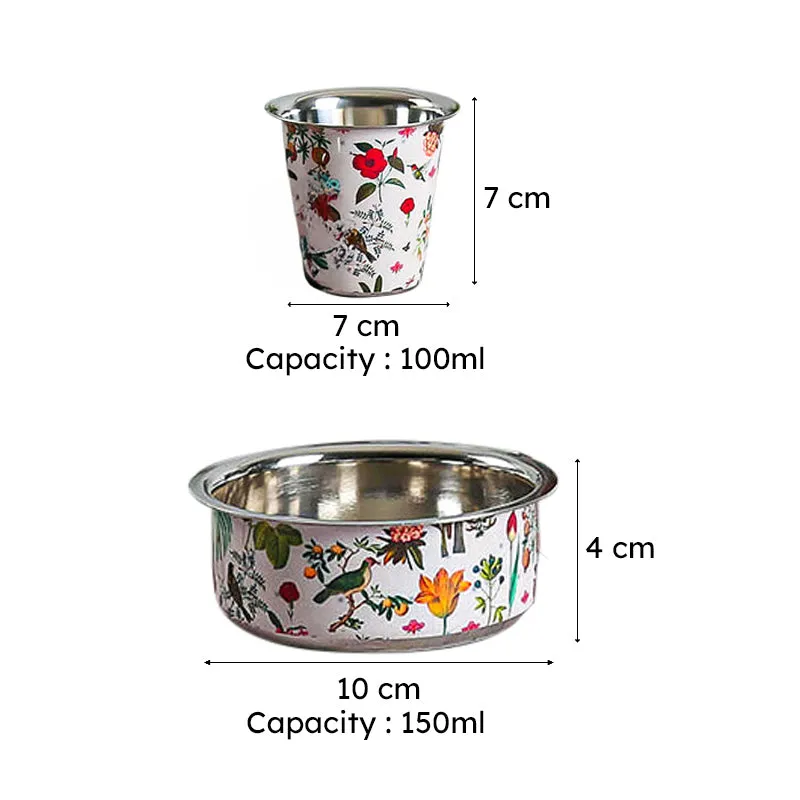 India Circus Freesia Brass Dabara Set (100 mL/150 mL) - Eight Piece Set media 6