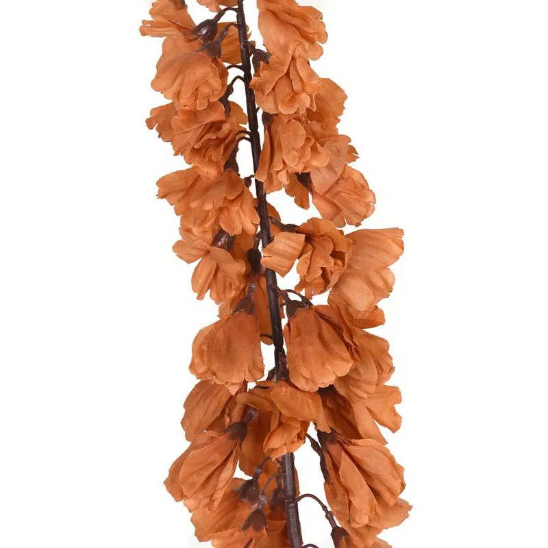 Aura Blooms (Orange) Lifelike Faux Floral Dcor - Set Of Two media 5