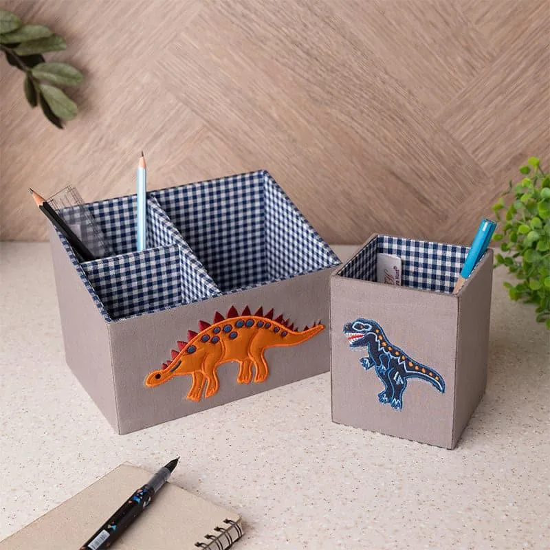 Stegosaurus Roar Stationery Holder (Dino Buddies Collection) - Set Of Two media 1