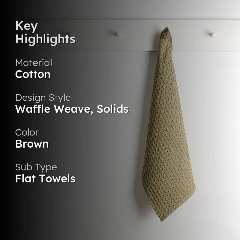 Alyssa Pebble Textured Hand Towel (Brown) - Set Of Two media 2
