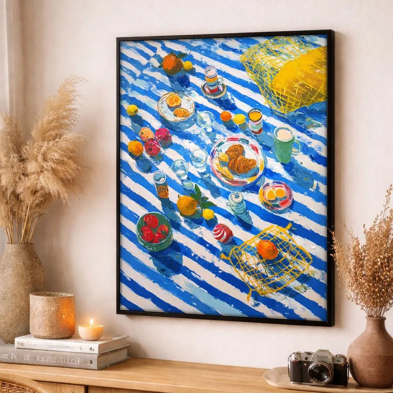Citrus Brunch Canvas Wall Painting - Black Frame media 3
