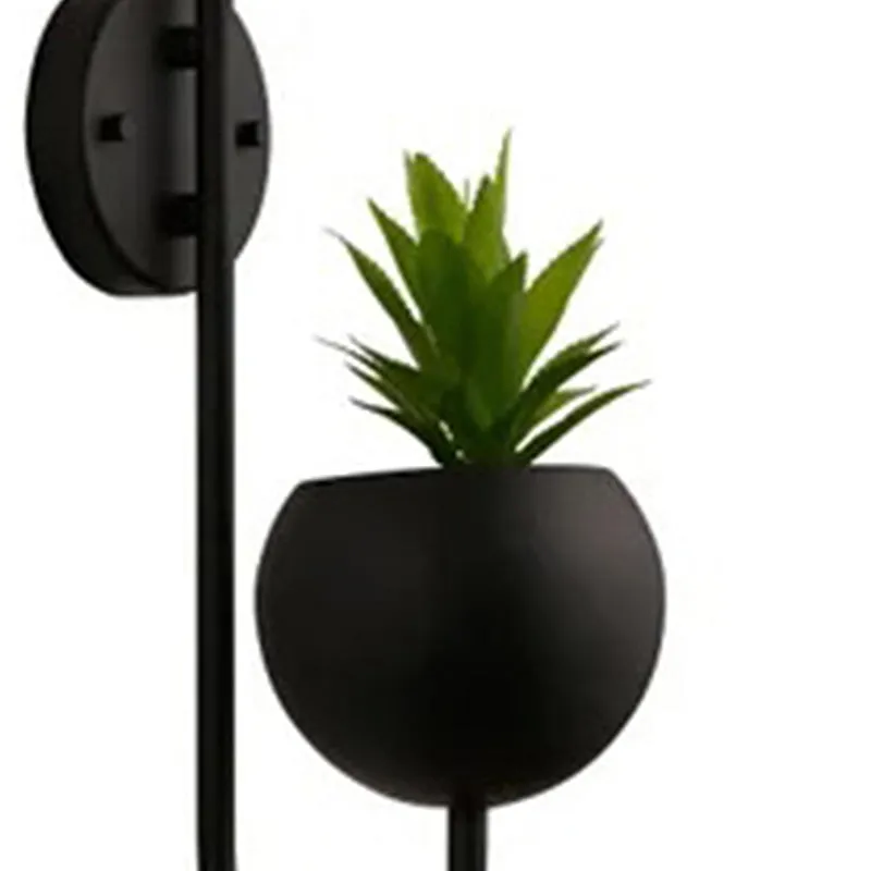 Hymn Sphere Glass & Metal Wall Lamp - Black media 3