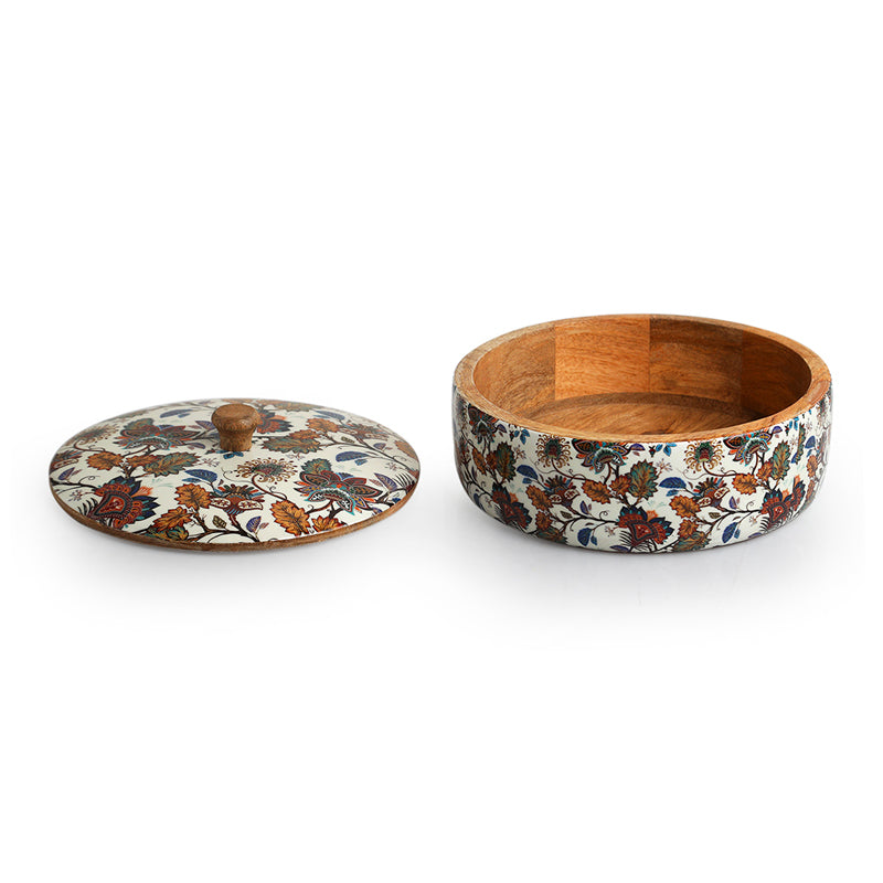 Desi Gulzar Enamelled Mango Wood Roti Box media 5