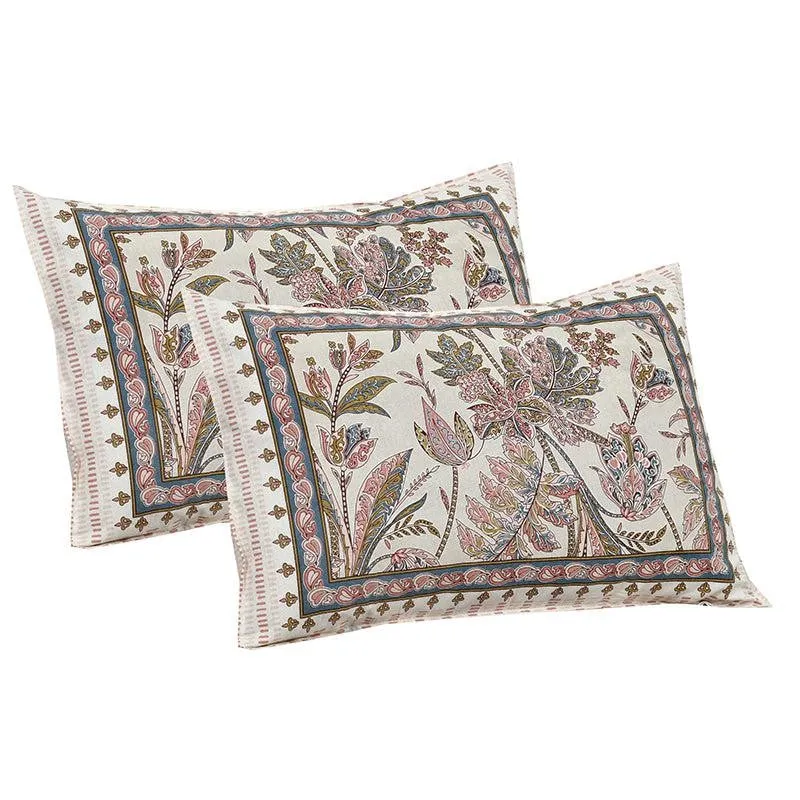 Mohitaa Printed Cotton Bedsheet (Pink) - 160 TC media 5