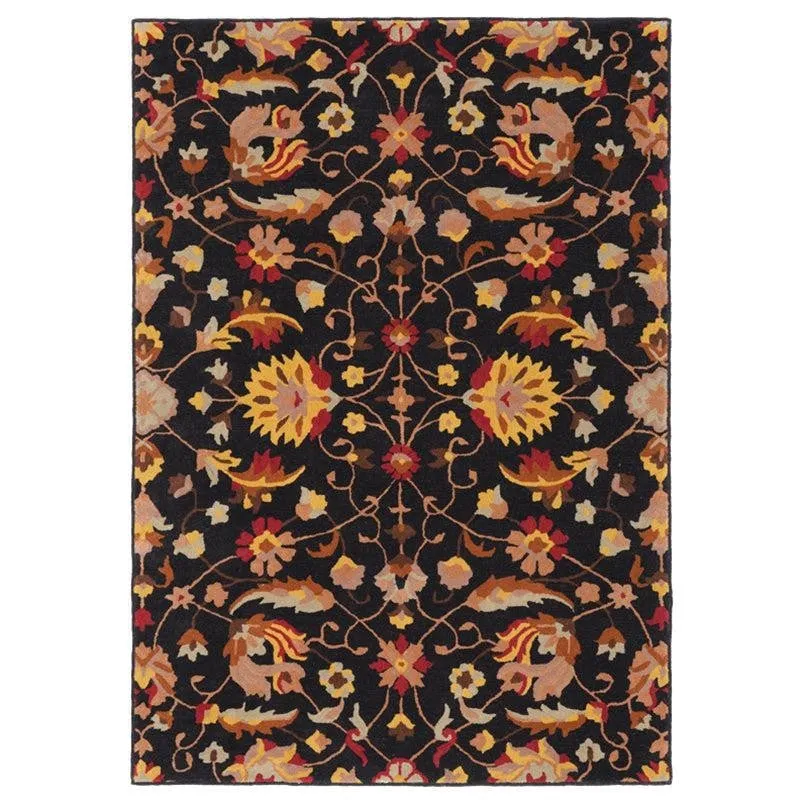 Sedna Hand Tufted Ethnic Wool & Nylon Carpet - Black media 1