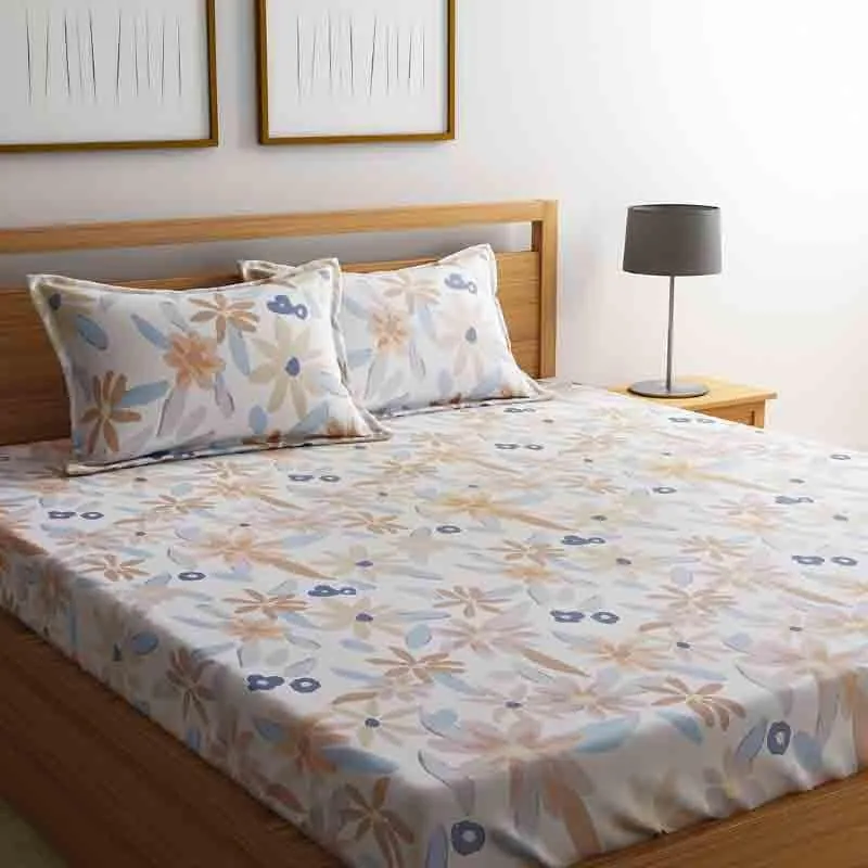 Floral Cluster Cotton Bedsheet - 210 TC media 3