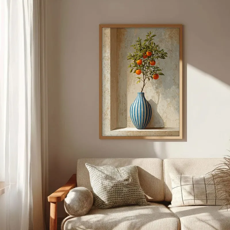 Amber Orchard Canvas Wall Painting - Brown Frame media 6