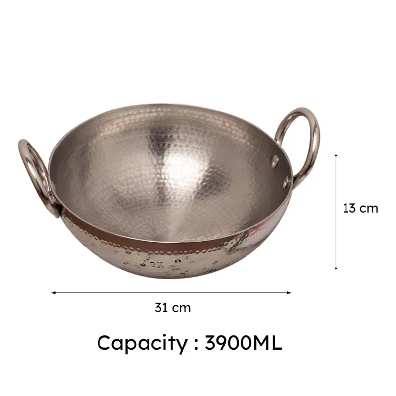 Vintage Hammered Kadhai - 3900 mL / 12 Inches media 6