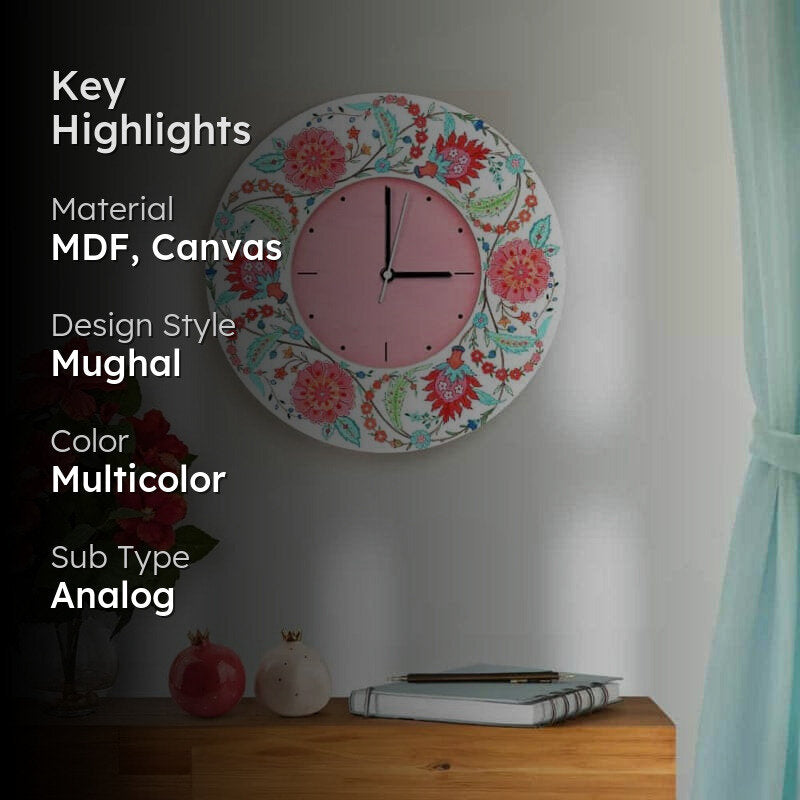Chadreya Bloom Handpainted Wall Clock media 2