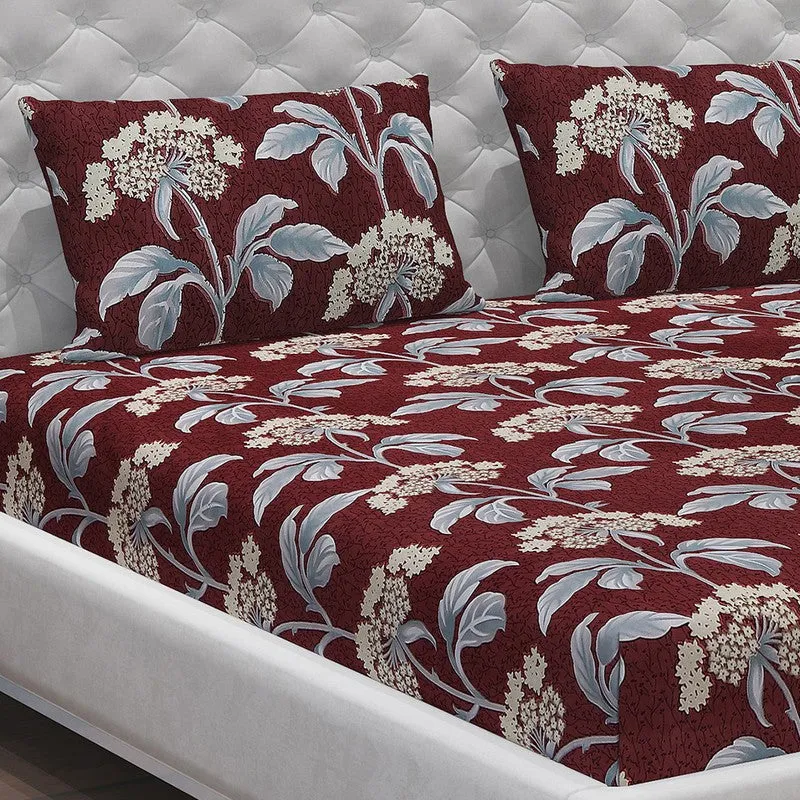 Monte Carlo Flow Garden Bedsheet (Brown) - 120 GSM media 4