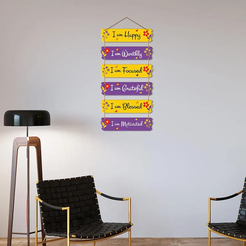 Happy Quotes Polyester & MDF Wall Hanging media 4